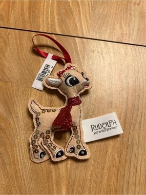 Clarice Felt Reindeer Ornament - Rudolph the Red Nosed Reindeer